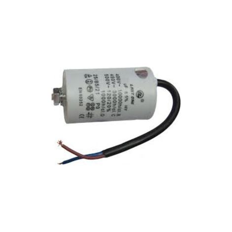 Condensateur 2µF 450VAC – Dimensions 40x70mm – Câbles 150mm – Boîtier autoextinguible et résistant aux chocs - Ct2mf450v