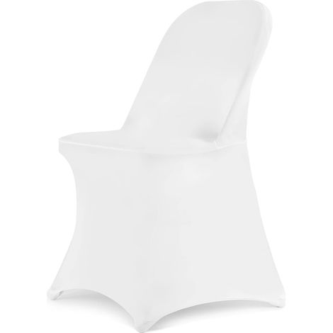 HAINARverS Housses de chaises pliantes extensibles en spandex, lot de 30, protection universelle pour mariages, fêtes, banquets, vacances, célébrations, décoration (blanc, 30 pièces) (1/5)