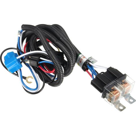 Lampes de Poche à Lumière Noire, Lampe de Poche, Douille en Céramique, Grande Lampe, Intensificateur de Brillance, Relais de Phare H4 12V, Faisceau de Câblage, de pour Phares Tout-terrain, (1/3)