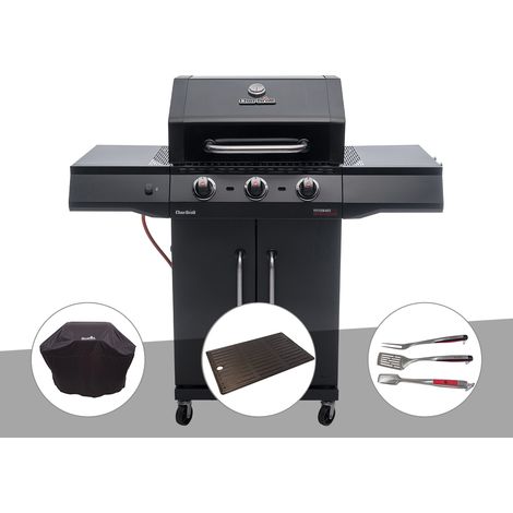 Barbecue à gaz Performance CORE B3 + Housse de protection + Plancha + Kit 3 ustensiles - Char-Broil (1/5)