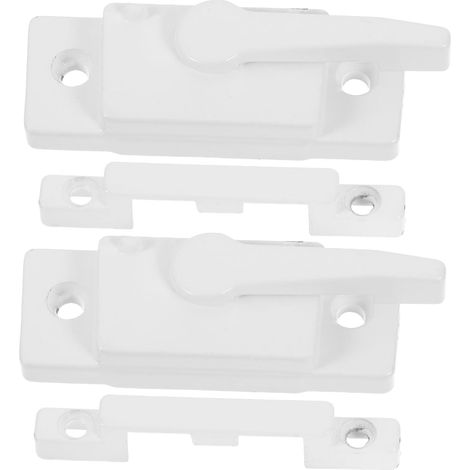 2 Ensembles Jeux de Verrous à Came pour Fenêtres Coulissantes Blanc Zinc Alliage Remplacement pour Fenêtres Simple et Double Suspension Sécurité Renforcée pour Maison et Bureau