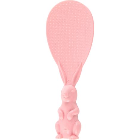 Cuillère à riz en forme de lapin, mignonne et pratique pour la maison. Se tient debout, antiadhésive, idéale pour la cuisson du riz. (1/4)
