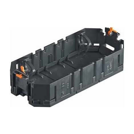 OBO Bettermann Supporto universale per apparecchi di installazione 165x76x36 poliammide nero grafite RAL 9011, 7408721