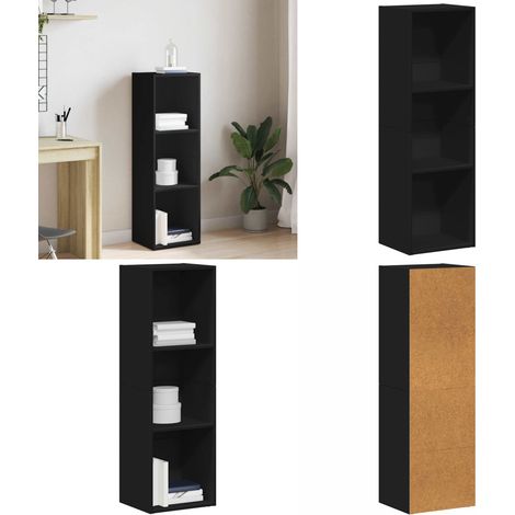 Bibliothèque/Meuble TV noir 36x30x114 cm bois d'ingénierie - Bibliothèque - Étagère - Rangement - Meubles Tv - Mobilier Intérieur - Home & Living (1/5)