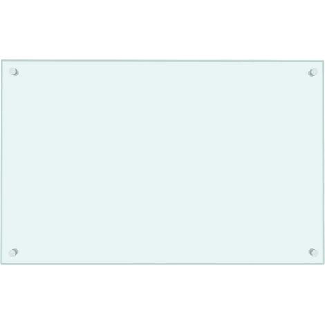 Kitchen Backsplash Milk 80 x 50 cm Tempered Glass vidaXL