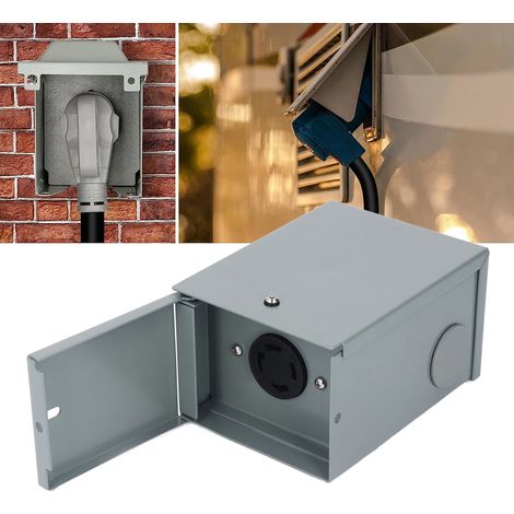 Boîtier de prise électrique 30A pour VR, prise NEMA L14-30R 125/250V, panneau de prise électrique extérieur étanche pour VR, fourgons aménagés, générateurs de voyage et dispositifs de connexion tempor (1/5)