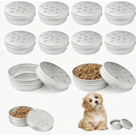 10 x 60 ml Odour Containers for Dogs, Aluminium Can for Dog Olfactory Training, Training Accessories, Perfume Boxes for Dogs, Versatile for Training Sniffer and Ambianc (1/5)