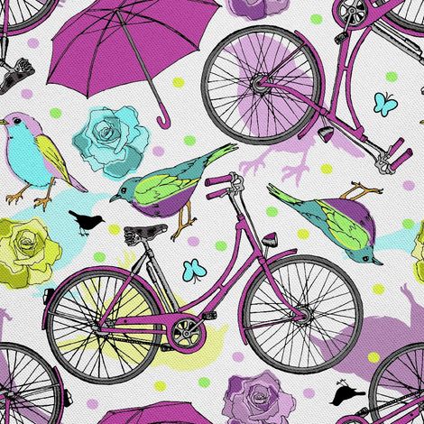 Decoración exterior oxford - Motiv Fahrrad Spatz Aquarell (1/5)