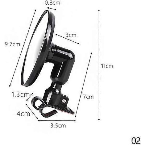 Rétroviseurs d'angle mort universels grand angle pour voiture, coques de rétroviseurs latéraux, rétroviseurs auxiliaires ronds (1/4)