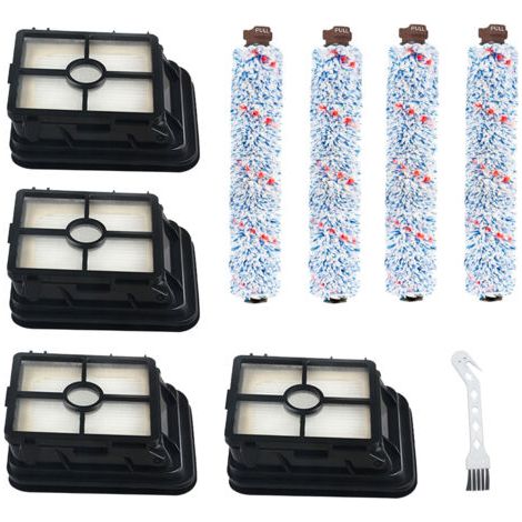Kit d'accessoires 3 en 1 pour Bissell Crosswave : 4 brosses rotatives et 4 filtres de rechange pour Bissell Crosswave, compatible avec les aspirateurs Bissell Crosswave séries 1785 et 2306