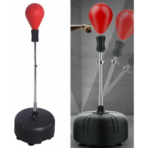 Punchingball Boxbirne Standboxsack Erwachsene Boxball mit Ständer, Boxing Equipment mit Boxhandschuhen, Box Training Set für Zuhause und Fitnessstudio Boxsack Kinder ab 6 Jahre