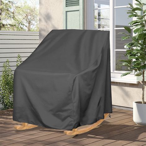 Housse De Fauteuil Bascule - Oxford Imperméable - Pour Meuble De Jardin Extérieur - 70 x 83 x 99 cm - Noir Ou Beige - 1 Pièce (1/4)