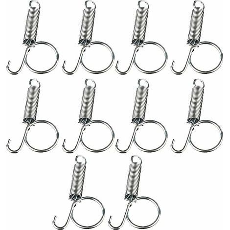 10 PIÈCES en Métal Doigt Printemps Crochet De Verrouillage pour Fixation Pet Cage Porte pour Lapin Cages Portes Lapins Rongeurs Hamsters Écureuils Oiseaux, (1/5)