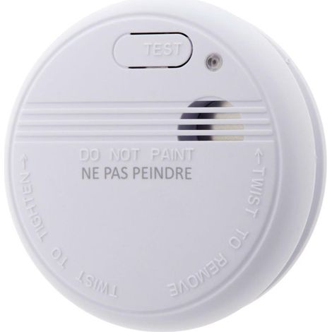 Détecteur de fumée - Garantie 5 ans - Autonomie 3 ans - Livré avec pile et accessoires de pose (1/4)