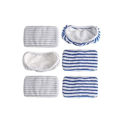 6 Pièces Applicable à Rowenta Clean And Steam Accessoires pour Rowenta Clean & Steam ZR005801/RY7/RY8, Accessoires Pour Steam Machines, Steam Cleaner Accessories, Tampons Lavable en Microfibre (1/5)