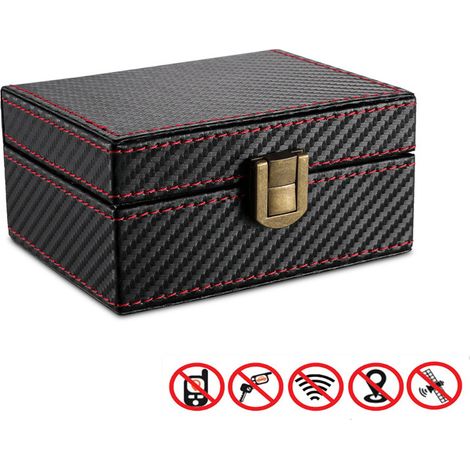 RFID-Diebstahlsicherung für Autoschlüssel, Signalblocker für kontaktlose Schlüssel, Schutz für Schlüssel und Handys, Sicherheitsbox aus Kohlefaser