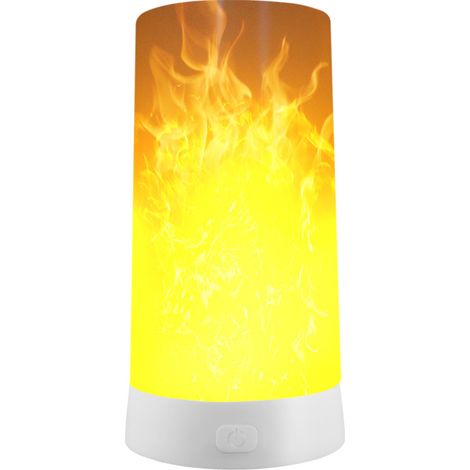 Lampe LED rechargeable USB à effet flamme, pour un usage résidentiel, commercial ou en remplacement des alimentations électriques conventionnelles.-AquaForge (1/5)