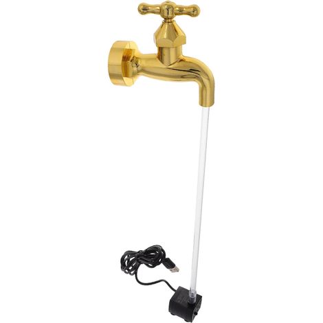 Fontaine à Eau Décorative Robinet Flottant Invisible pour Bureau Et Intérieur, Mini Fontaine De Table USB Pompe 2w sans Lumière, Ornement Féerique Et Apaisant (1/5)