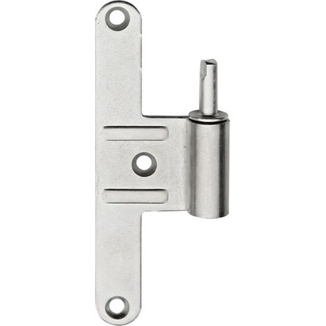 Paumelle mâle réglable gauche zingué argent – Lame centrée pour installation précise – M789261 – Bourg Industries