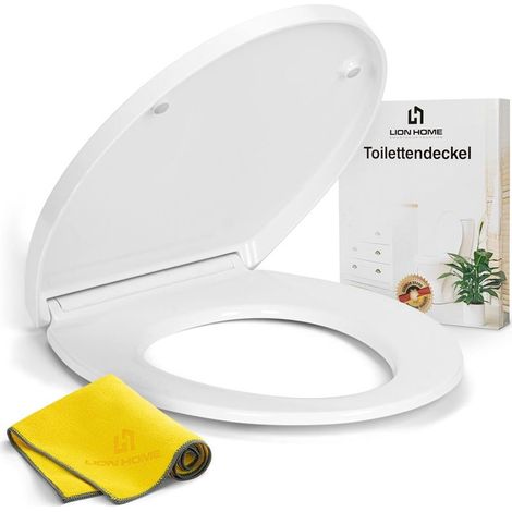 Siège WC universel en plastique thermodurcissable, avec abaissement automatique, supporte jusqu'à 150 kg (1/5)