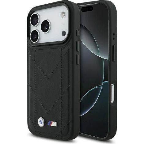 Étui MagSafe matelassé BMW M pour iPhone 17 Pro - Noir (1/5)