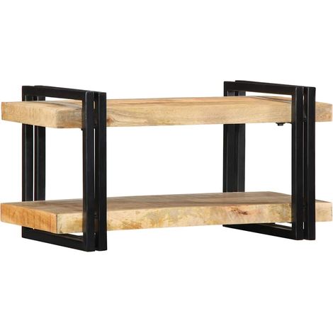Wall Shelf 70x33x35 cm Solid Rough Wood Mango vidaXL (1/5)
