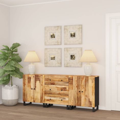 vidaXL Sideboards 3 pcs Rough Mango Wood (1/5)