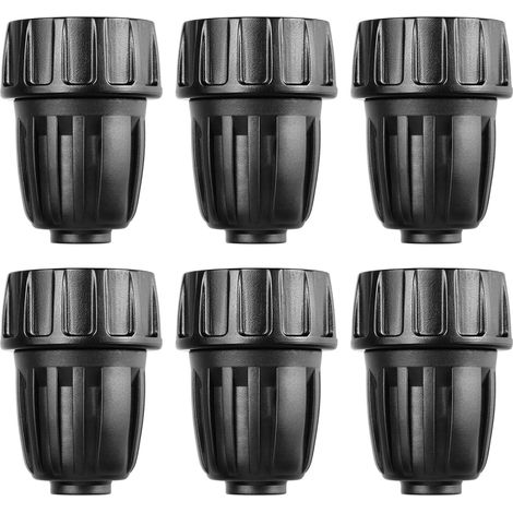 Lot de 6 Adaptateurs d'Irrigation Goutte à Goutte 3/4" vers Tuyau 13 mm, Raccord Robinet Jardin avec Embout Cannelé (1/5)