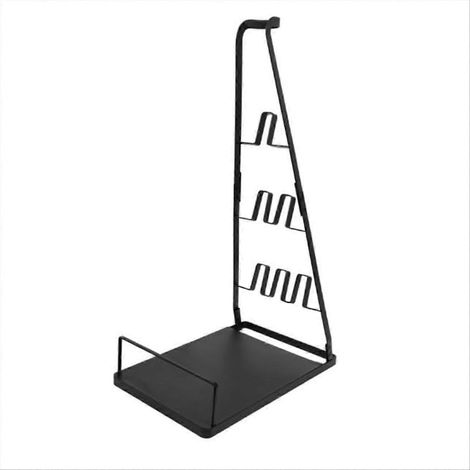 Support de rangement pour aspirateur, support de sol, étagère de rangement pour brosses et accessoires de nettoyage, noir (1/5)