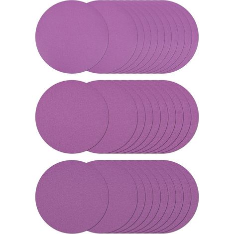 Schleifpapier 150mm 30 Stück Klett Nass Trocken Körnung 240 320 400 (1/5)