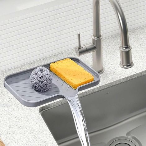 Küchenseifenschale, Silikon-Badseifenschale, Handtuchhalter fürs Waschbecken, Organizer für Waschmittelflaschen, Seifenspender – AquaForge (1/5)
