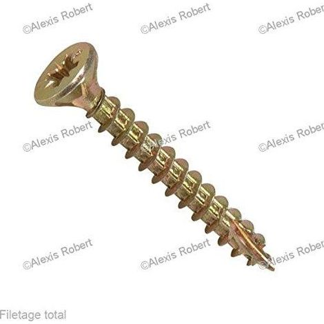 Tornillo para madera acero bicromatado avellanado Pozidriv Rocket