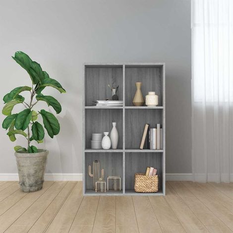 Bibliothèque Buffet - Armoire de rangement Enfilade Sonoma gris 66x30x98 cm Bois d'ingénierie BV310739 - BonneVie (1/5)