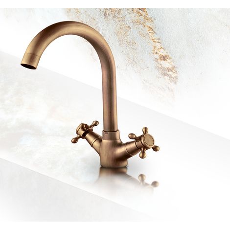 Grifo monobloc de fregadero serie Clasica en Antique (1/3)