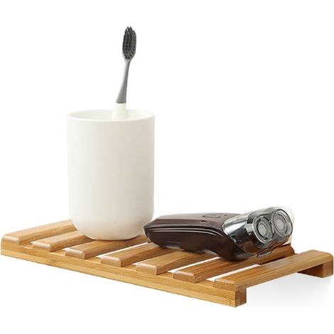 Edge Floating Shelve Floating Shelf Bracket Wall Ledge Bamboo Storage Rack Wall Decor (1/5)