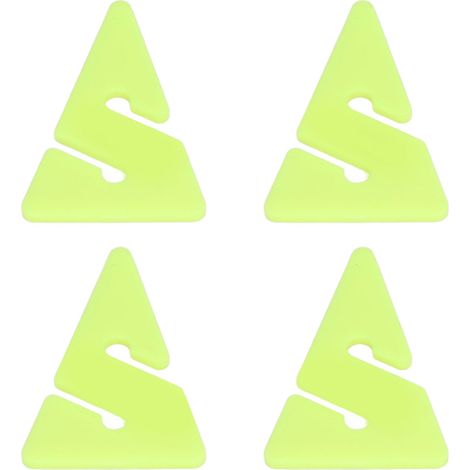 Lot de 4 marqueurs triangulaires de plongée sous-marine, forme flèche ABS jaune fluo pour guide de corde en épave, grotte et plongée technique. (1/5)