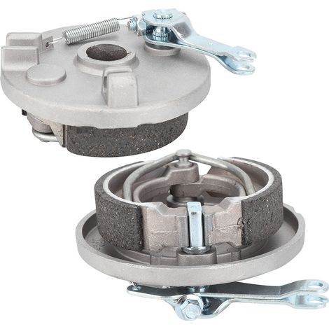 Plaquettes de frein à tambour, disque et couvercle en aluminium pour freins de roue avant et arrière, compatibles avec les jantes de 10 et 12 pouces des CRF50. (1/5)