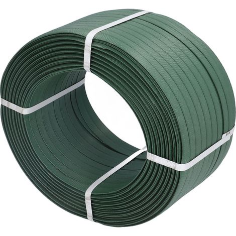 Rouleau de 1 sangle de cerclage manuelle, 1 tête, sangle en PP plastique, outil de serrage de câbles industriels, 9KG, 10, vert militaire (1/5)