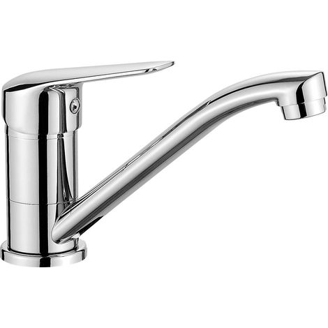 Miscelatore lavabo con bocca girevole in ottone finitura cromo - Karto