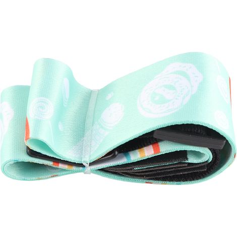 Gourde en forme de donut, mignonne et colorée, en polycarbonate résistant à la chaleur, portable, pour tout-petits, avec dragonne, bleu arc-en-ciel, 380 ml (1/5)