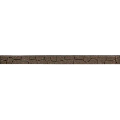 Bordure Jardin Galets 120x9 cm - Caoutchouc - Résistante et Durable - Aménagement Paysager - D-Work