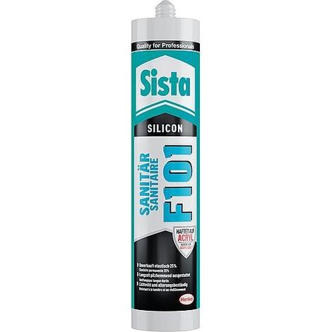 Silicone sanitaire SISTA F101 gris ciment (brillant)