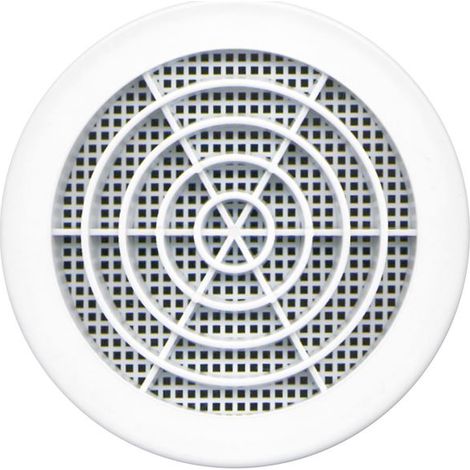 Grille fixe ronde à clipser Ø100/110mm – Moustiquaire intégrée – Plastique renforcé UV – Application intérieure/extérieure – Autogyre