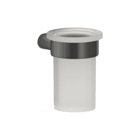Swiss Aqua Technologies Soporte de vidrio montado en la pared de vidrio esmerilado Simply R PVD, Gun Metal (SATDSIMR27GM)