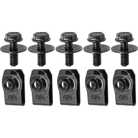 Vis M6 - Clips En Forme De U Pour Couvercle Inférieur De Moteur - Compatible Honda Accord - Lot De 5 (1/5)
