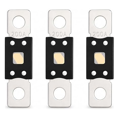 3PCS 32V 200A Fuses for Cars, Trucks, Caravans and Construction Vehicles, Insulation Body, Conductive Terminals for Safety and Performance (1/5)