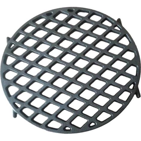 Grillbesteck-Set – Dicke, runde Grillplatte aus Gusseisen, antihaftbeschichtet, 30 x 30 cm (1/2)