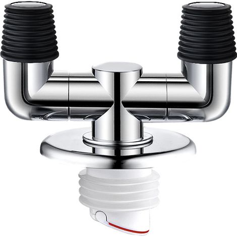 Ablaufadapter für Waschmaschinen + Dichtungsbasis / Ablauf + Basis + Dreiwege-Winkelstück für Ablaufschlauch (1/5)