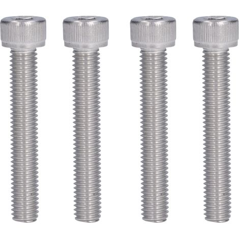 50 Vis à tête hexagonale creuse Inox A2-70 M8 x 60 mm - Filetage gros pas 1,25 mm - Norme DIN 912 - Lot de 50
