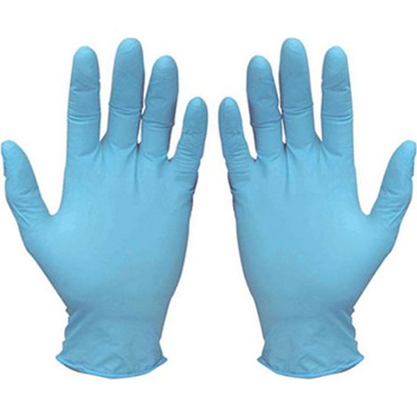 Caja de 100 guantes de nitrilo azul sin polvo (Talla 9) grande gd21bd (1/2)